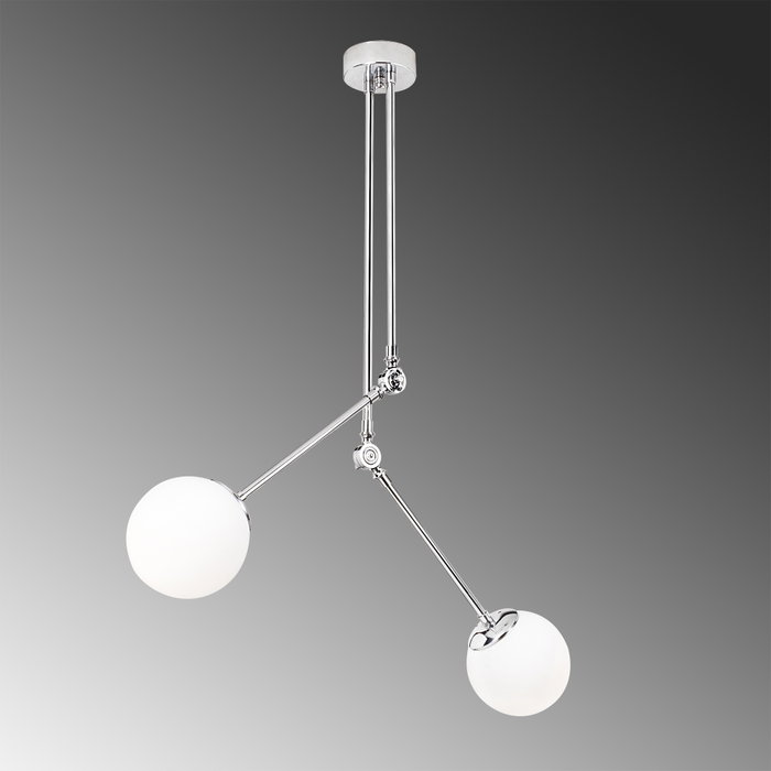 Opviq Lámpara de araña Cambaz - 3451 Cromo y Blanco